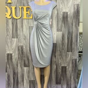 Dress Barn Silver Midi Dress